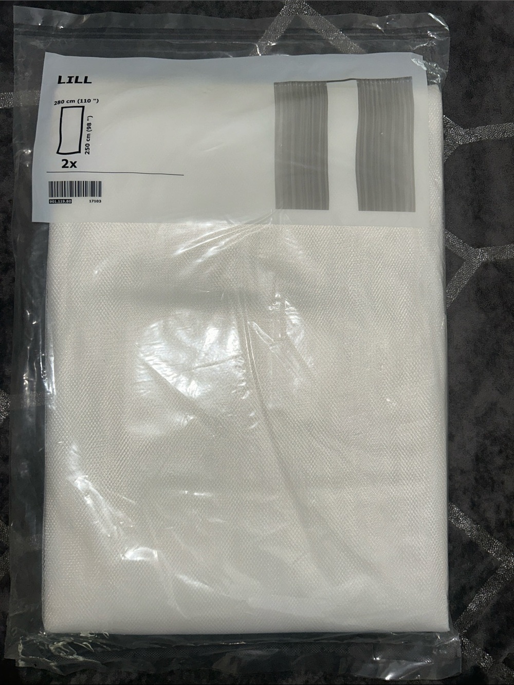 LILL White Sheer Curtain Panels - 2 Pack